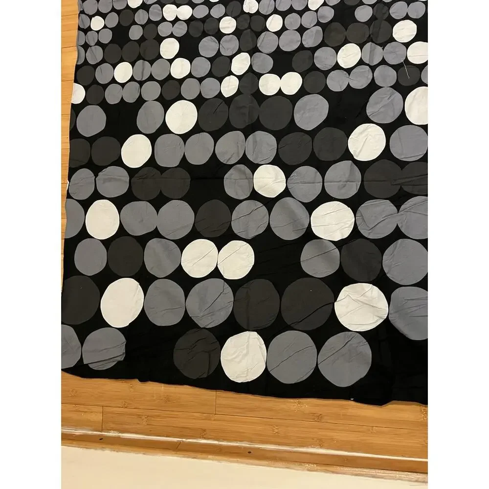 Vintage IKEA SMORBOLL Duvet Cover Full size Black Gray Polka Dots New NWOP